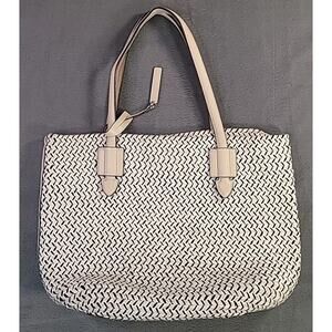 Vince Camuto Colle Corded Tote Shoulder Bag – Natural Black – Everyday Tote